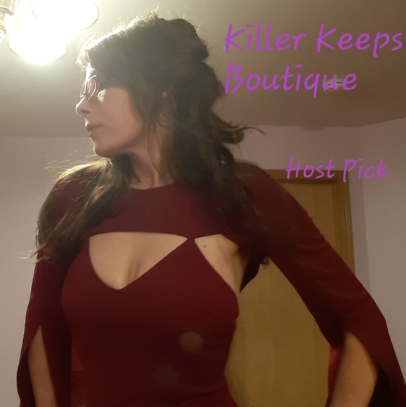 Banjul Burgundy cocktail dress - Picture 8 of 9